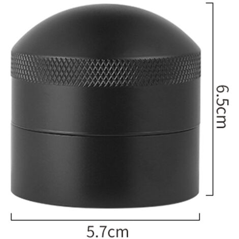 Noir 53 mmChiffon à café en acier inoxydable, aiguille à poudre en métal, doseur de poudre noire, accessoires pour café 51/53/58 mm