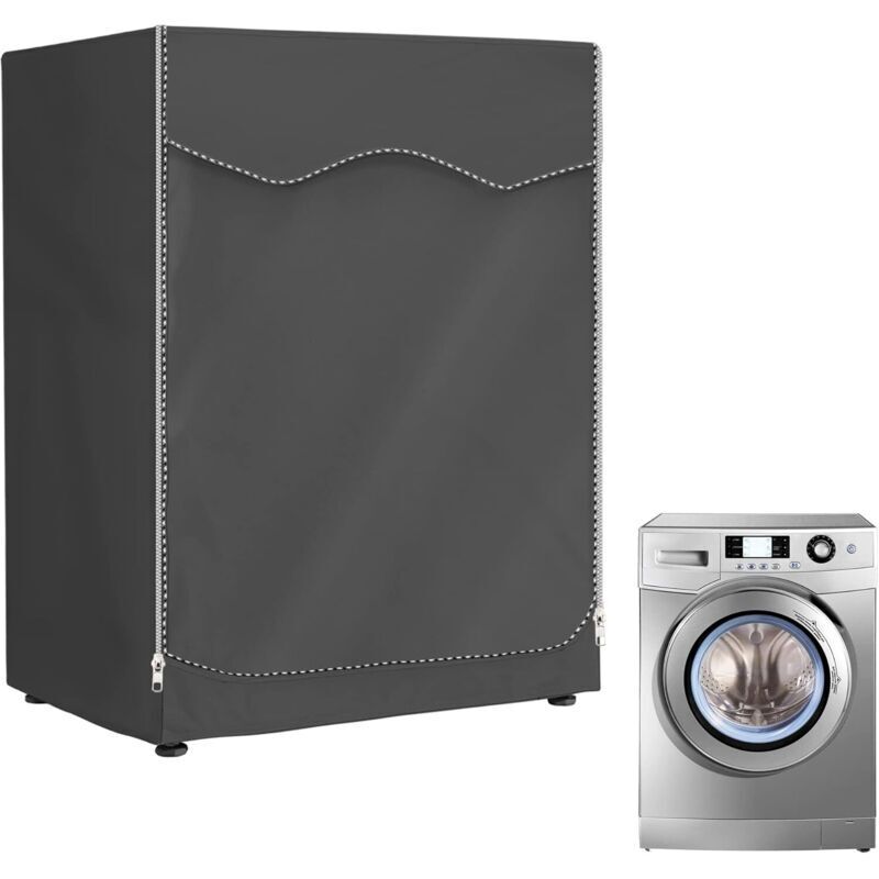 (noir, 60 x 55 x 85 cm) Pour machine à laver et sèche-linge d'extérieur , housse pour machine à laver imperméable avec ouverture frontale