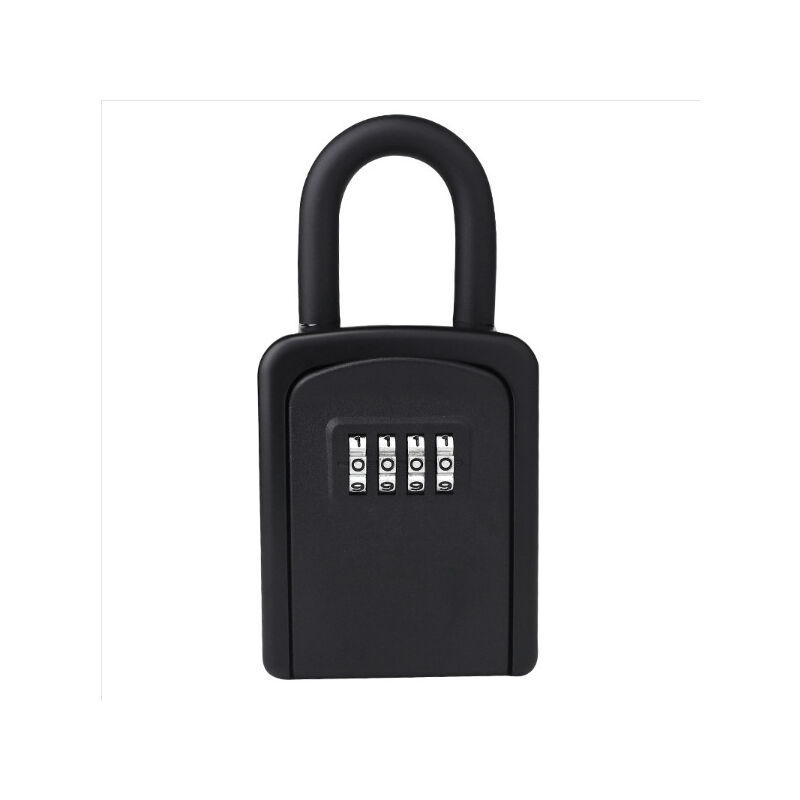 Noir Boîte à Clé Sécurisée, Boite a Clé avec Code [Anti-intempéries] [avec Amovible Anse] Mini Boîte à Clefs Securisee Portable Code Réinitialisable
