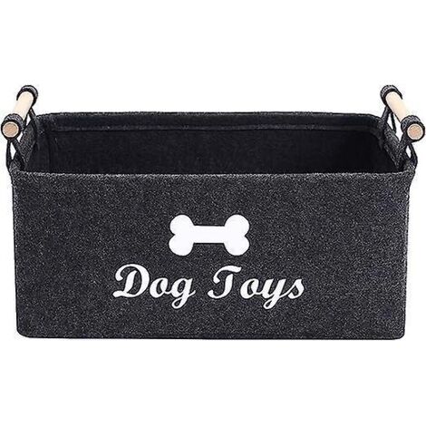 (noir) Bote De Rangement Pour Jouets En Feutre Pour Animaux De Compagnie - Idale Pour Ranger Les Jouets, Friandises, Vtements Et Autres Fourniture
