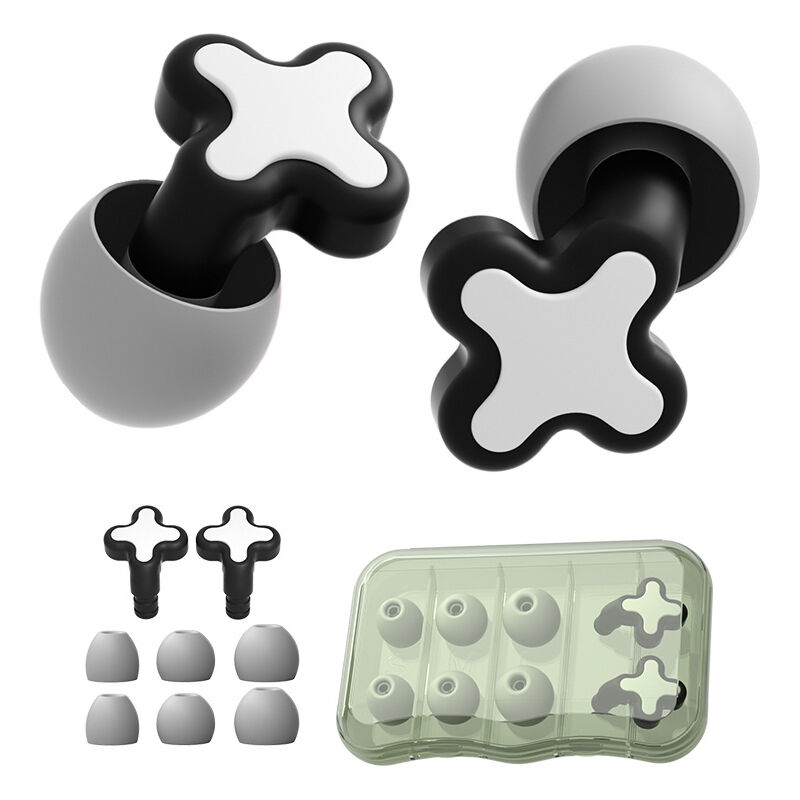 Linghhang - Noir , Bouchons d'oreille en silicone pour dormir Bouchons d'oreille en silicone Isolation acoustique Bouchons d'oreille anti-bruit