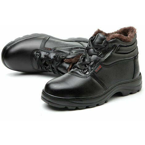 Noir Chaussure de Sécurité Bottes Impermeable Chaussures de Travail Embout Protection Acier Sem Protection Antidérapante -39EU