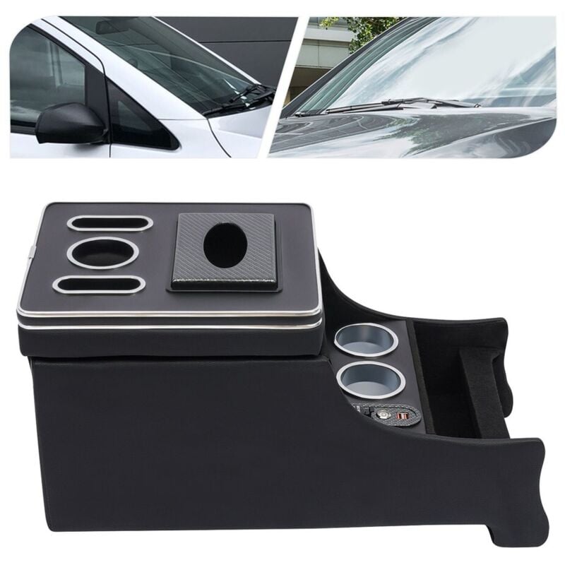 Senderpick - Noir Coffret d'accoudoir léger Coffret de contenu central Pour Mercedes-Benz Vito 119