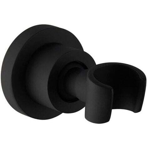 Noir Duschhalterung aus Edelstahl, Duschkopfhalterung, Wandmontage, 360° drehbare Handbrausehalterung, Duschkopfhalter, rund
