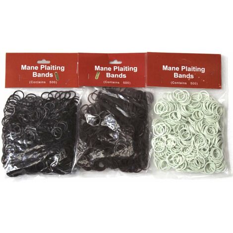 Noir - Elastiques pour crinière 500pcs pack