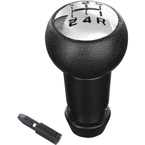 Noir et argent，Pommeau de levier de vitesses manuel 5 vitesses pour Peugeot 106 107 207 301 307 308 407 408 508 3008 1007 / CITROEN C2 C3 C4 Picasso