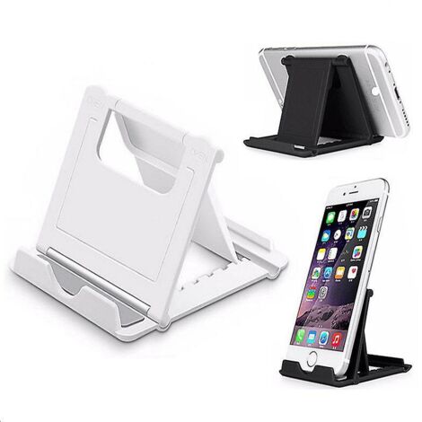 noir Et Blanc 2 Pices Support D'iphone Portable, Support De Support De Tlphone Multi-angle Universel, Support De Support De Bureau Pliable De Poch
