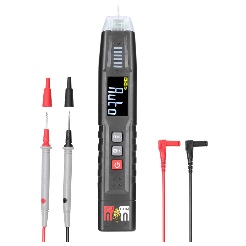 MAYILON Multimètre portable 600 V, type stylo, multifonction, numérique intelligent, tension NCV, résistance, capacité, test de fréquence, 4 000