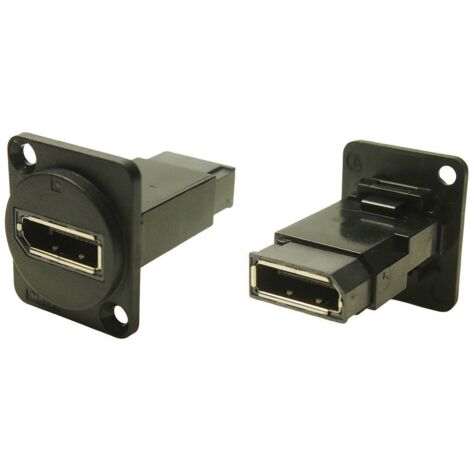 NOIR FT DISPLAYPORT F-F M3 Adaptateur/prolongateur, embase femelle DisplayPort femelle - DisplayPort femelle CP30233M3B Cliff Contenu: 1 pc(s) V302753
