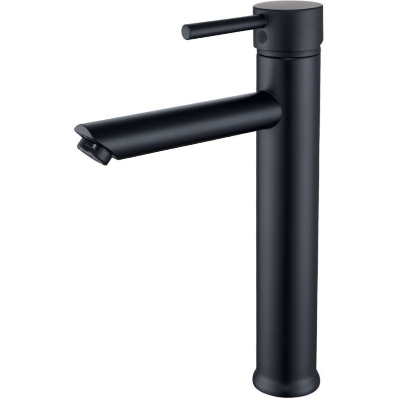 (Noir) grand robinet de lavabo robinet de lavabo chaud et froid robinet de lavabo