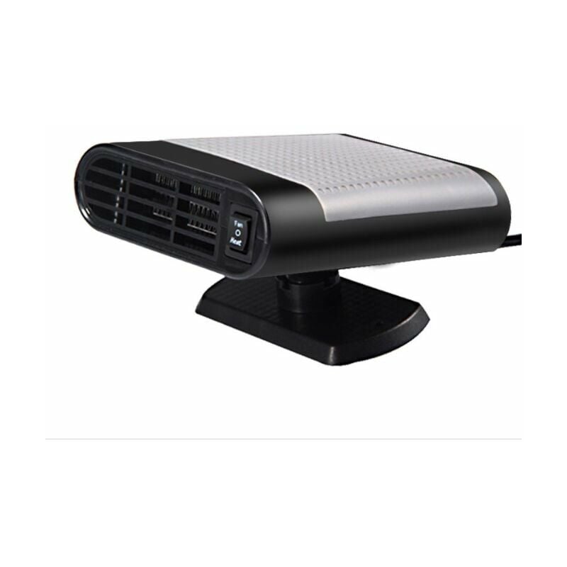 Alovez - Noir Gris-12V 150W Panneau Solaire Chauffage Chauffage èclectrique Portable Refroidissement 2 en 1 Ventilateur Pare-Brise Dècsembuage