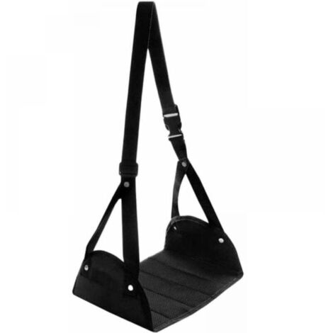 Noir Hamac de Pied, Portable Oreillers Repose Pieds, Repose-Pieds de Voyage, Portable, Pliable et Réglable Hamac de Pied pour Maison, Voyage, Bureau, Train, Avion, Voiture Etc
