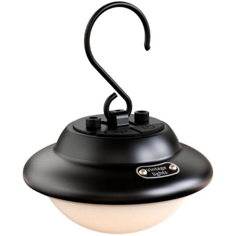 noir Lampe Camping Portable  Led, Lanterne Super Lumineuse  D'clairage Et Crochet, Lampe Tente Extrieure Tanche, Idale Les Pannes Courant D'urgenc