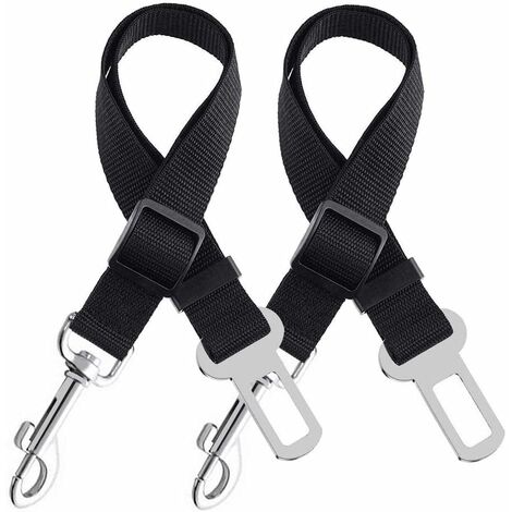 Noir - Lot de 2 ceintures de sécurité pour chien réglables Ripstop, ceinture de sécurité pour chien universelle