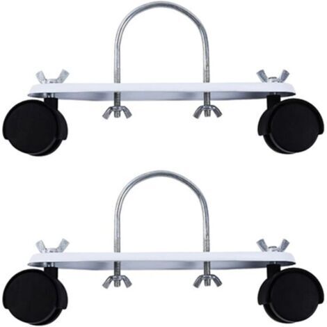 (Noir) Lot de 2 supports de radiateur pour radiateurs électriques, base à rouleaux hydroélectrique, support de poulie mobile spécial