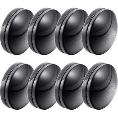(Noir, lot de 8) Poids magnétiques pour rideaux, recouverts de plastique, lourds