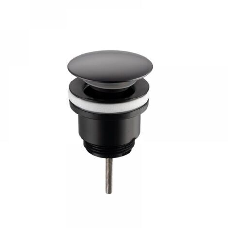 Noir mat bonde, Pop-Up，Bouchon universel compatible avec lavabo et bidet avec ou sans trop-plein