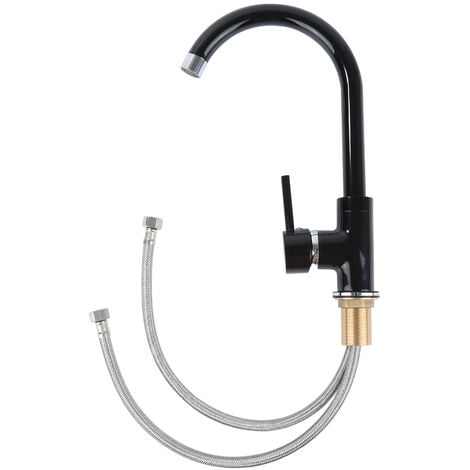 Noir Mitigeur Robinet Cuisine Rotatif 38.5*22*7.5cm