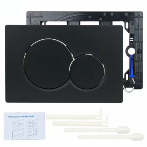 Noir - Panneau Bouton Réservoir Eau Caché Compatible Geberit SIGMA01 (Référence 115.770) - Non Original