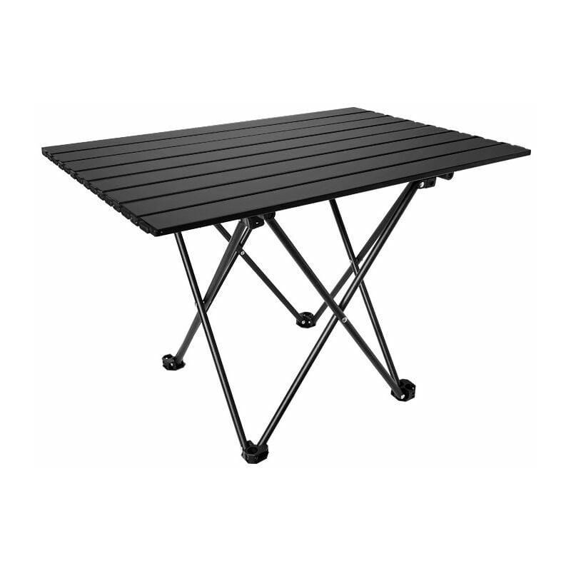Noir (Petit, 40x35 cm) Table Pliante, Table Camping Portable, Aluminium Pliable de Table, Ultra-léger Compact avec Sac de Transport pour l'extérieur,