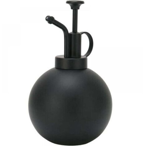 (Noir) Petit arrosoir pour plante d'intérieur, pot d'arrosage en acier inoxydable 500 ml presse à main vintage vaporisateur accessoire de balcon de jardin
