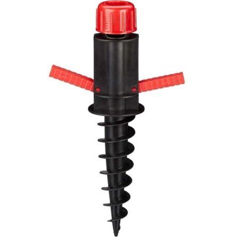 Noir Pied, Porte-parasol, Support à vis, Douille de sol, Diamètres 19-32 mm, Camping, Plage, rouge