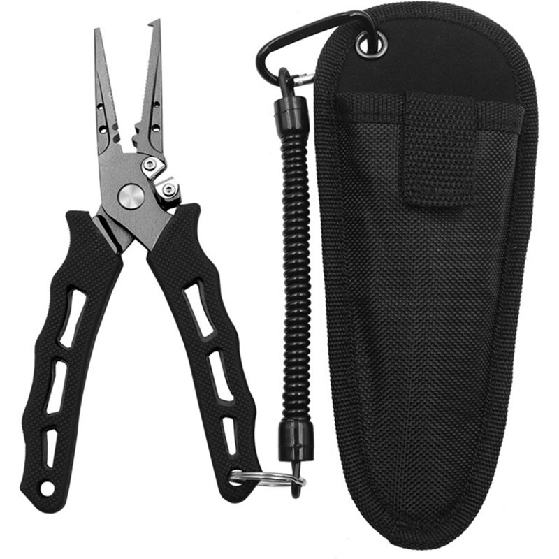Sunxury - Noir) Pince coupante pour ligne de pêche en mer en aluminium de 6,5 po