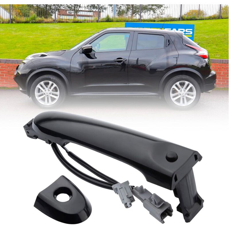 Linghhang - Noir) Poignée de porte extérieure côté conducteur avant droit compatible avec Nissan F15 2010-2022 80644-1FA5A 80644-3WC2A 80640-3WC2A