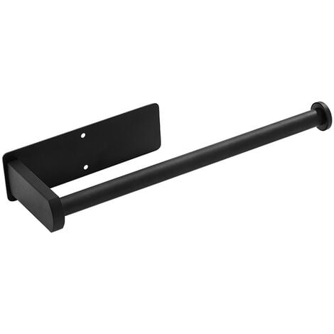 Noir-Porte Sopalin, Support Dévidoir Sopalin Acier Inoxydable Pas de Perçage Porte Essuie Tout Auto-adhésif Devidoir Support Tout Mural, Derouleur Sopalin Tout Porte-rouleau de Cuisine pour Armoire