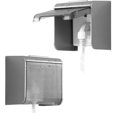 (Noir) Protection Étanche pour Interrupteur Mural Cache Prise Electrique Cache Prise Murale avec Design à 90 Degrés,Couvercle Interrupteur pour Toilet