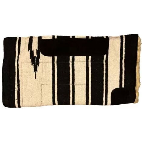 Noir / Rouge / Blanc - Selle western avec rembourrage en agneau et renforts en daim