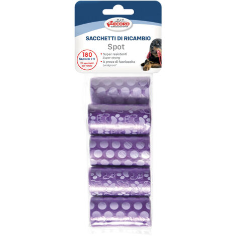 Noir - Sacs hygiéniques rechargeables pour chiens et chats modèle spot 9 rouleaux de 20 sacs chacun