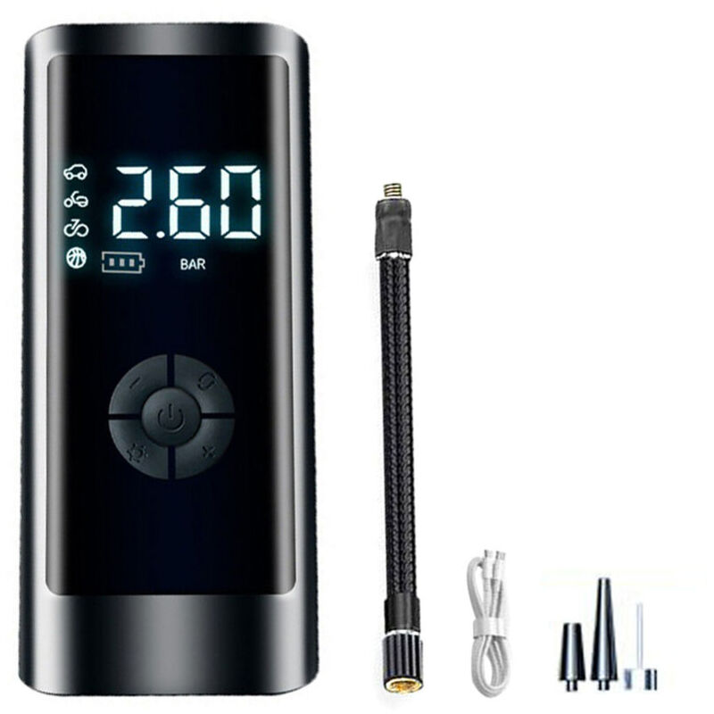 Start - Noir sans fil de pompe de gonflage électrique de pression d'air numérique intelligente portative pour le tapis gonflable d'automobile de