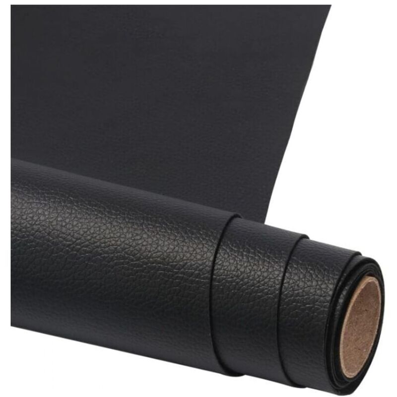 Noir Simili Cuir Autocollant 35 x 137 cm - Patch de Reparation Cuir - Adhesif Reparation Cuir Pour Canapés, Sacs à Main, Vestes, Sièges de Voiture,