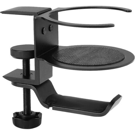 (noir) Support De Casque Rotation  360 Support De Casque En Aluminium Support De Casque De Jeu Support De Casque De Bureau Crochet Pour Casque Ave