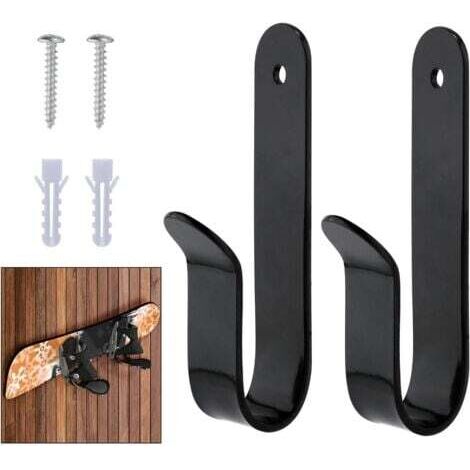 (Noir) Support de montage mural pour planche de surf, support de montage mural pour planche de surf