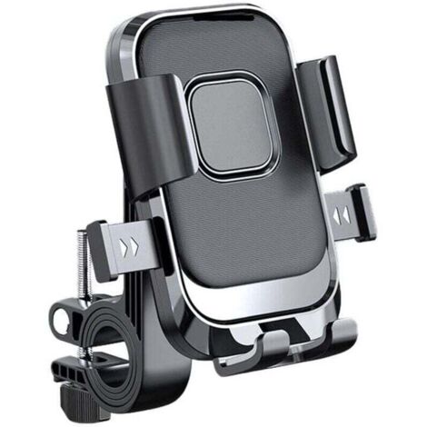 (Noir) Support de téléphone pour vélo Support de smartphone pour moto, pivotant à 360