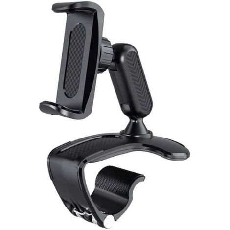 (Noir) Support multifonctionnel pour téléphone portable pour tableau de bord GPS de voiture et smartphones de 4 à 7 pouces