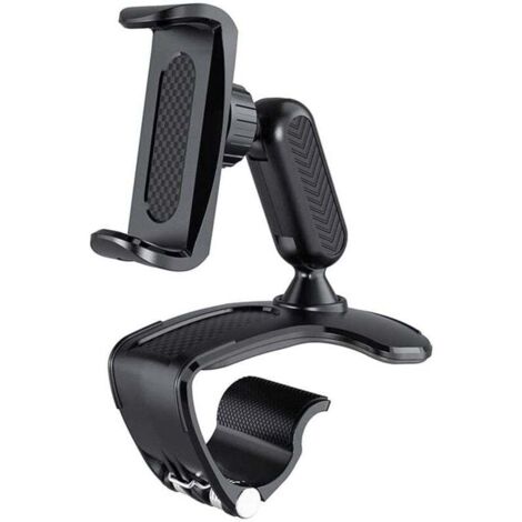 (Noir) Support multifonctionnel pour téléphone portable pour tableau de bord GPS de voiture et smartphones de 4 à 7 pouces