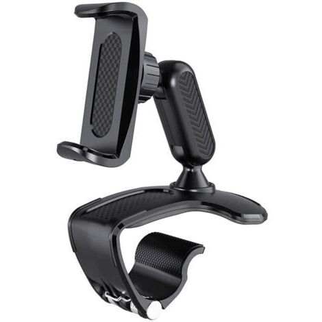 (Noir) Support multifonctionnel pour téléphone portable pour tableau de bord GPS de voiture et smartphones de 4 à 7 pouces