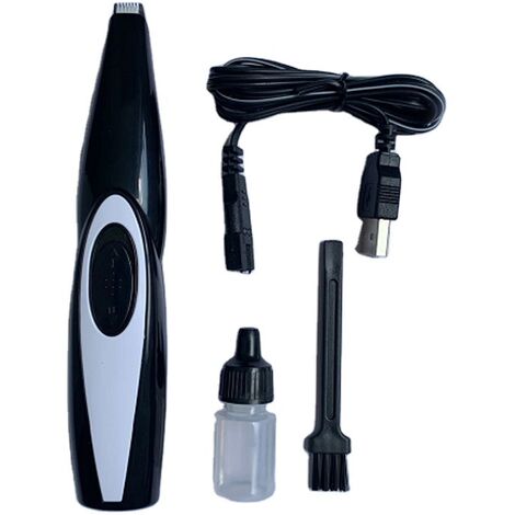 Noir Tondeuse à cheveux électrique pour animaux de compagnie USB rechargeable sans fil petite tondeuse à cheveux pour chiens chats patte oreilles yeux soin des cheveux du visage