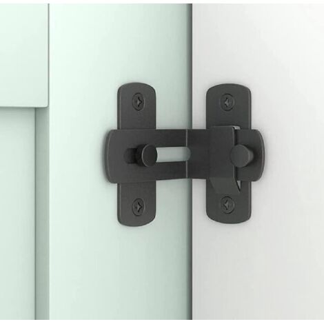 noir Verrou De Porte Rabattable  90 Degrs Boulon Porte De Grange Serrure  Angle Droit Boucle De Porte Incurve