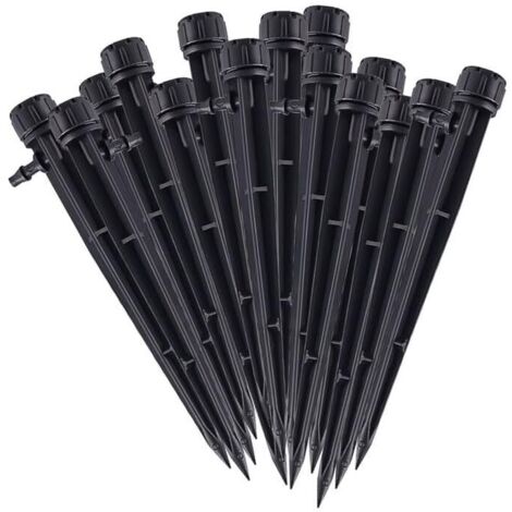 (Noir)100pcs Micro-asperseur D'irrigation Goutte à Goutte, 360 Degrés 8 Trous d'eau Flux Irrigation Emetteurs pour Tube de 1/4 (4-7mm), pour Système D'irrigation Goutte à Goutte de Jardin, Vert