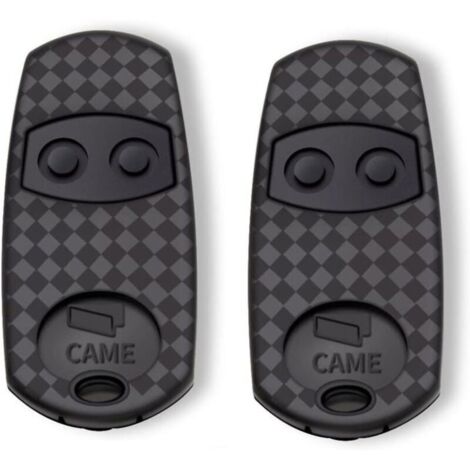 (Noir)2 télécommandes CAME TOP 432EV pour portail