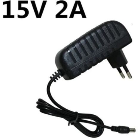 (Noir)Adaptateur Chargeur Universel 15V 2A - Prise EU - Embout 5.5mmx2.5mm - Noir