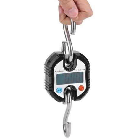 (Noir)Balance Grue Portable LCD Numérique Crochet électronique - Noir - Pour pesage précis et facilement transportable