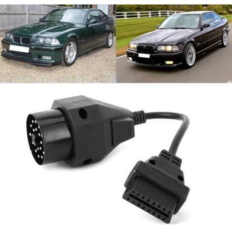 (Noir)Câble adaptateur de diagnostic OBD2 16Pin à 20Pin - Compatible E36 E39 X5 Z3 - ABS Noir