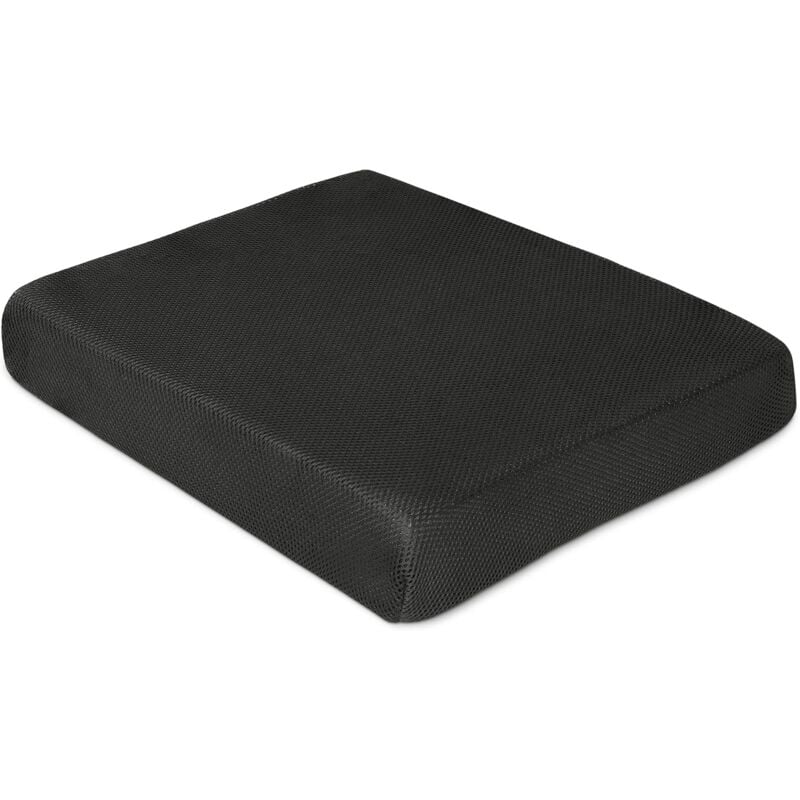 Noir)Coussin de Siège en Mousse à Mémoire Forme - Coussin Ergonomique pour Chaise Bureau, Voiture, Fauteuil,