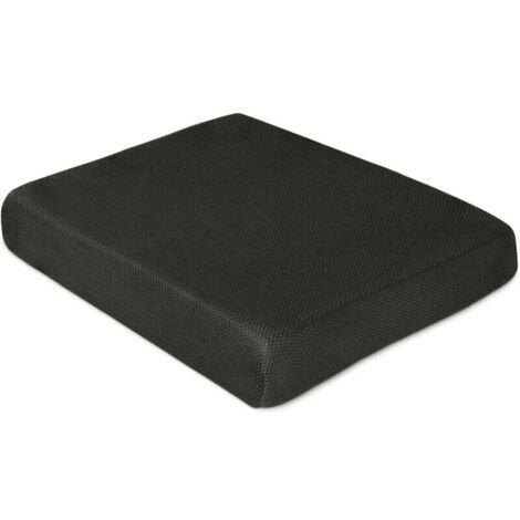 (Noir)Coussin de Siège en Mousse à Mémoire Forme - Coussin Ergonomique pour Chaise Bureau, Voiture, Fauteuil,