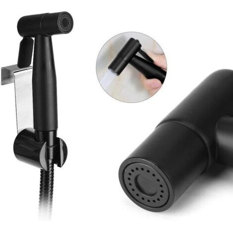 (Noir)Douchette WC - Shattaf - Kit Hygiénique - Acier Inoxydable - Noir - Économie d 'eau